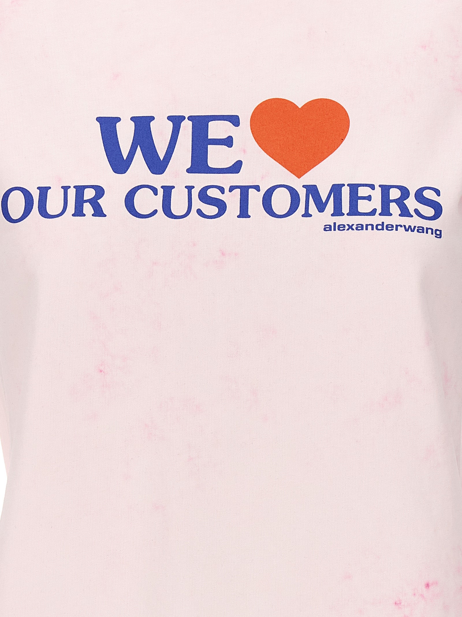 We Love Our Customers t-shirt Pink Cotton