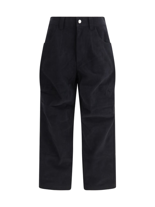 Pants Opalyna Faded Black Cotton Trousers