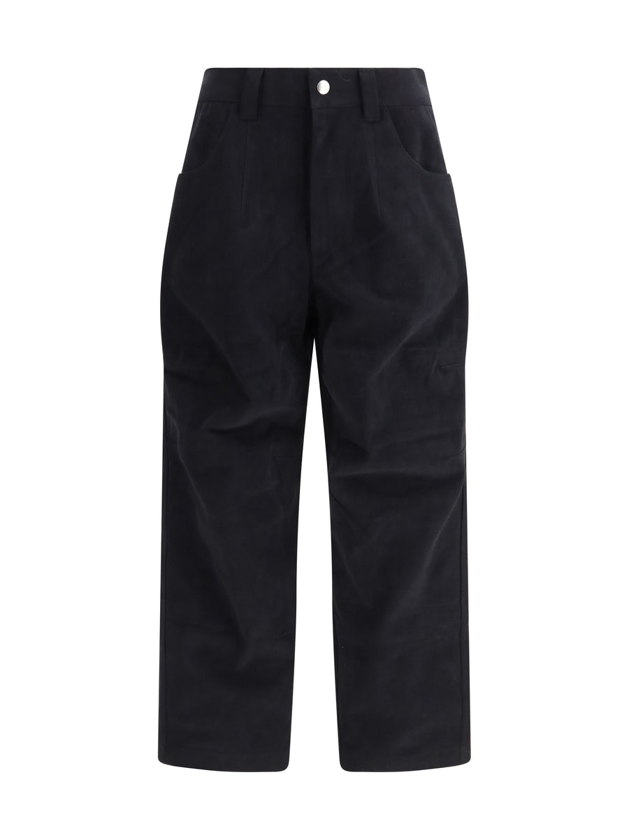 Pants Opalyna Faded Black Cotton Trousers