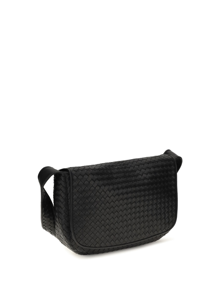 Shoulder Bag Veneto Black-Silver Black/silver Calf Leather