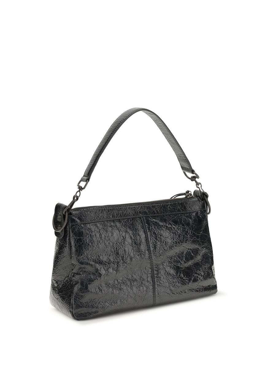 Shoulder Bag City Moto Black Lambskin Leather