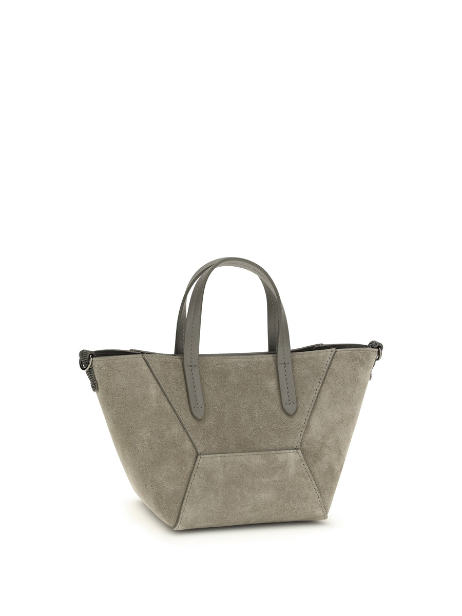 Shoulder Bag Suede Safari Calf Leather