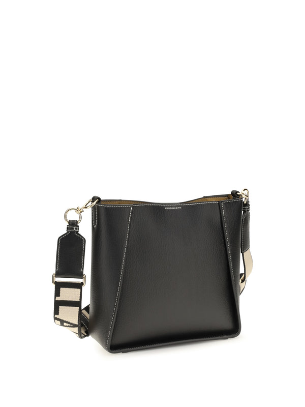Shoulder Bag Logo Black Polyurethane