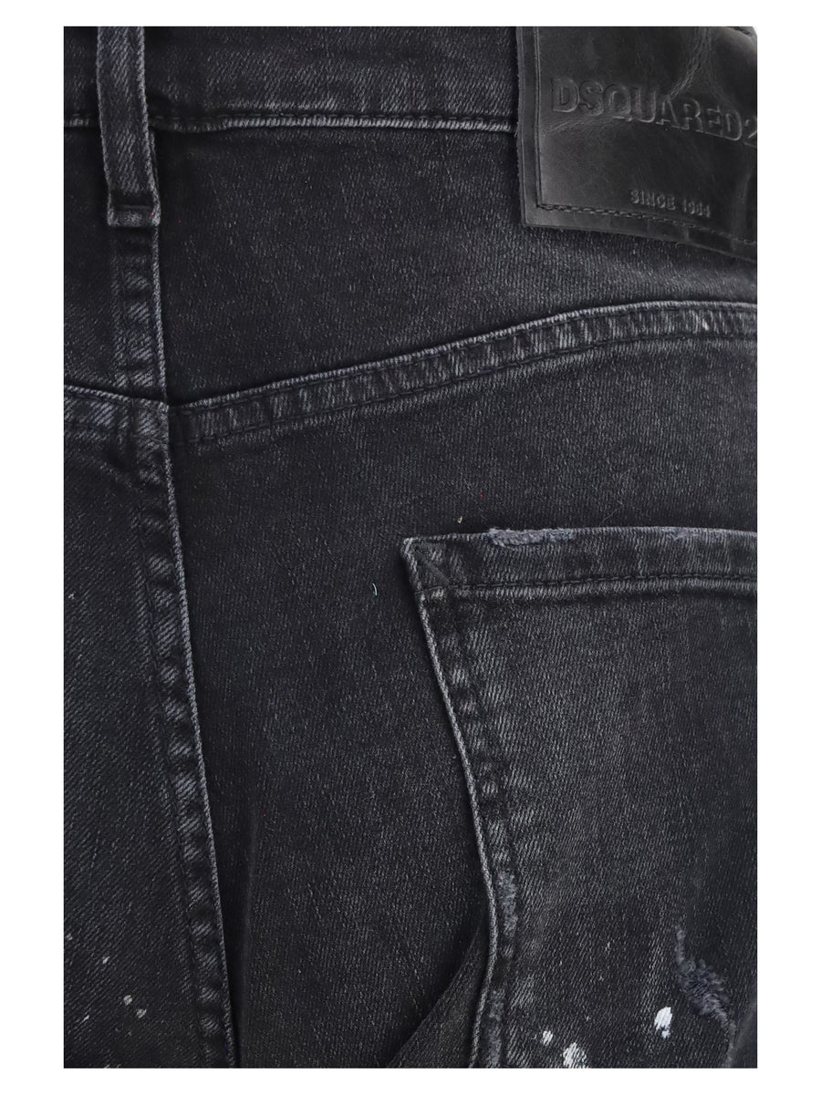 Jeans Teddy Stretch Denim Black Cotton