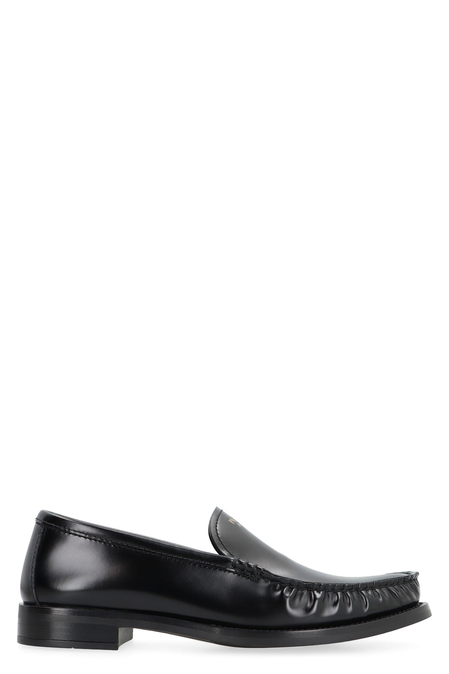 Prada Leather Loafers Black Calf