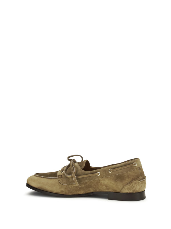 Loafers Plume Suede Brown Buffalo Leather