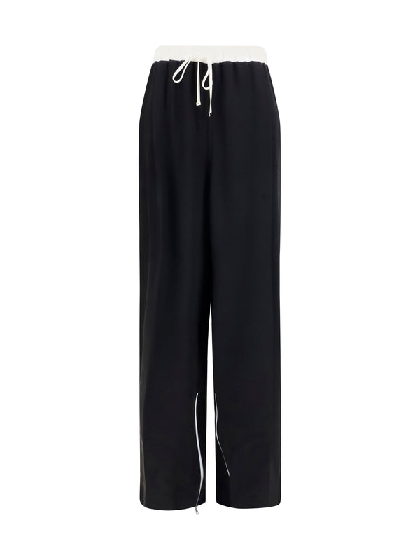 Silk Trousers Black