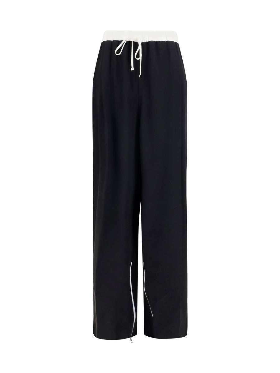 Silk Trousers Black