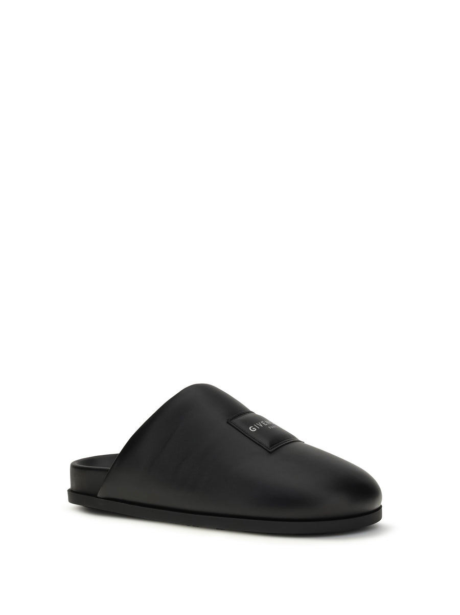 Leather Mules Black Calf Sandal