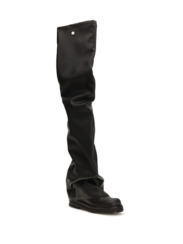Boots Robin Extra-Long Eco Leather White