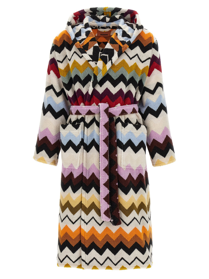 Murrina hooded bathrobe Multicolor Cotton Towels