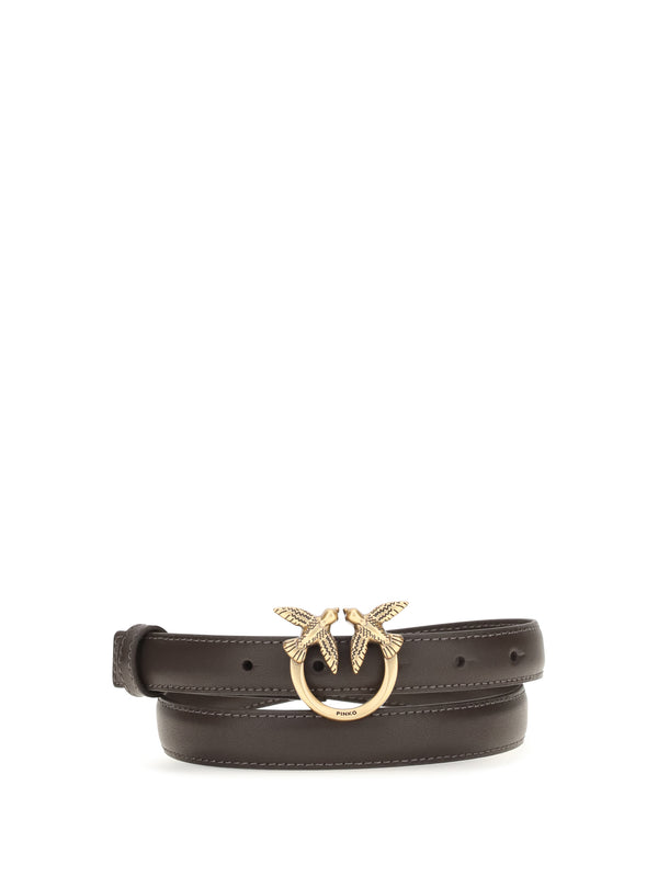 Love Berry Belt Marrone Marasca-antique Gold Calf Leather Bos Taurus E Braces