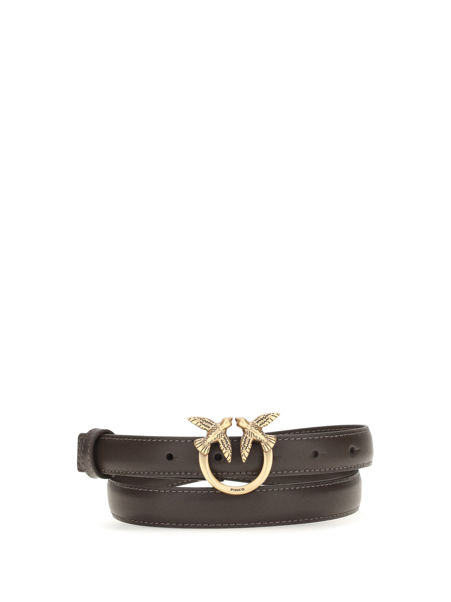Love Berry Belt Marrone Marasca-antique Gold Calf Leather Bos Taurus E Braces