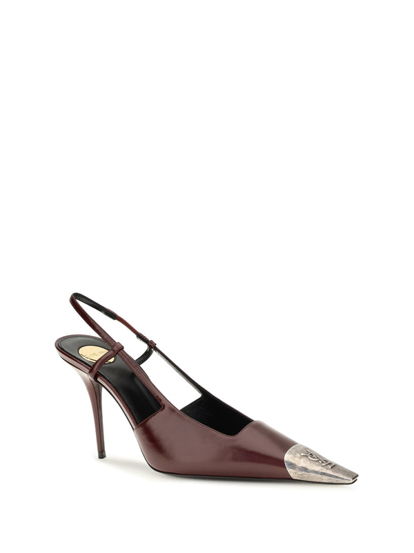 Saint Laurent Upper: 100% calf leather; Sole: 100% calf leather pump in burgundy
