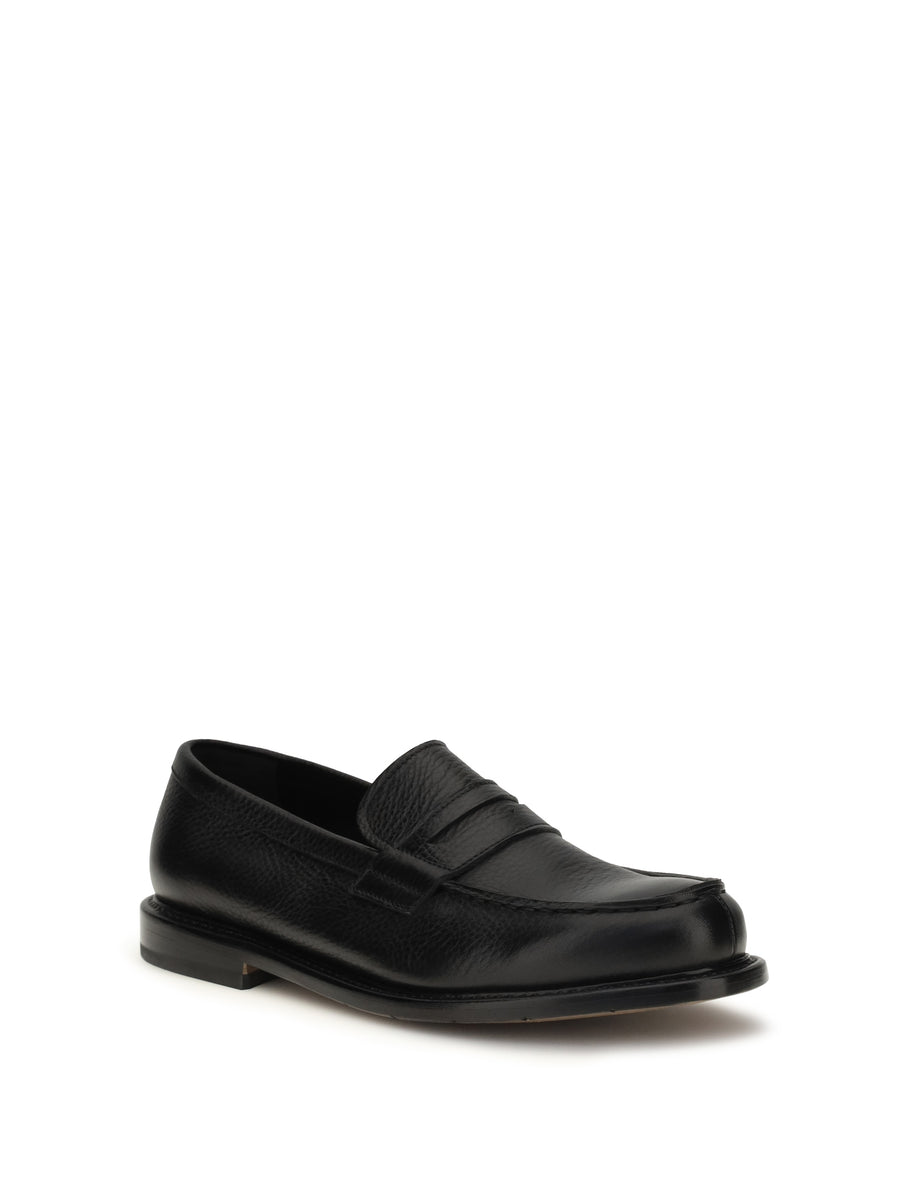 Leather Loafers Black Calfskin