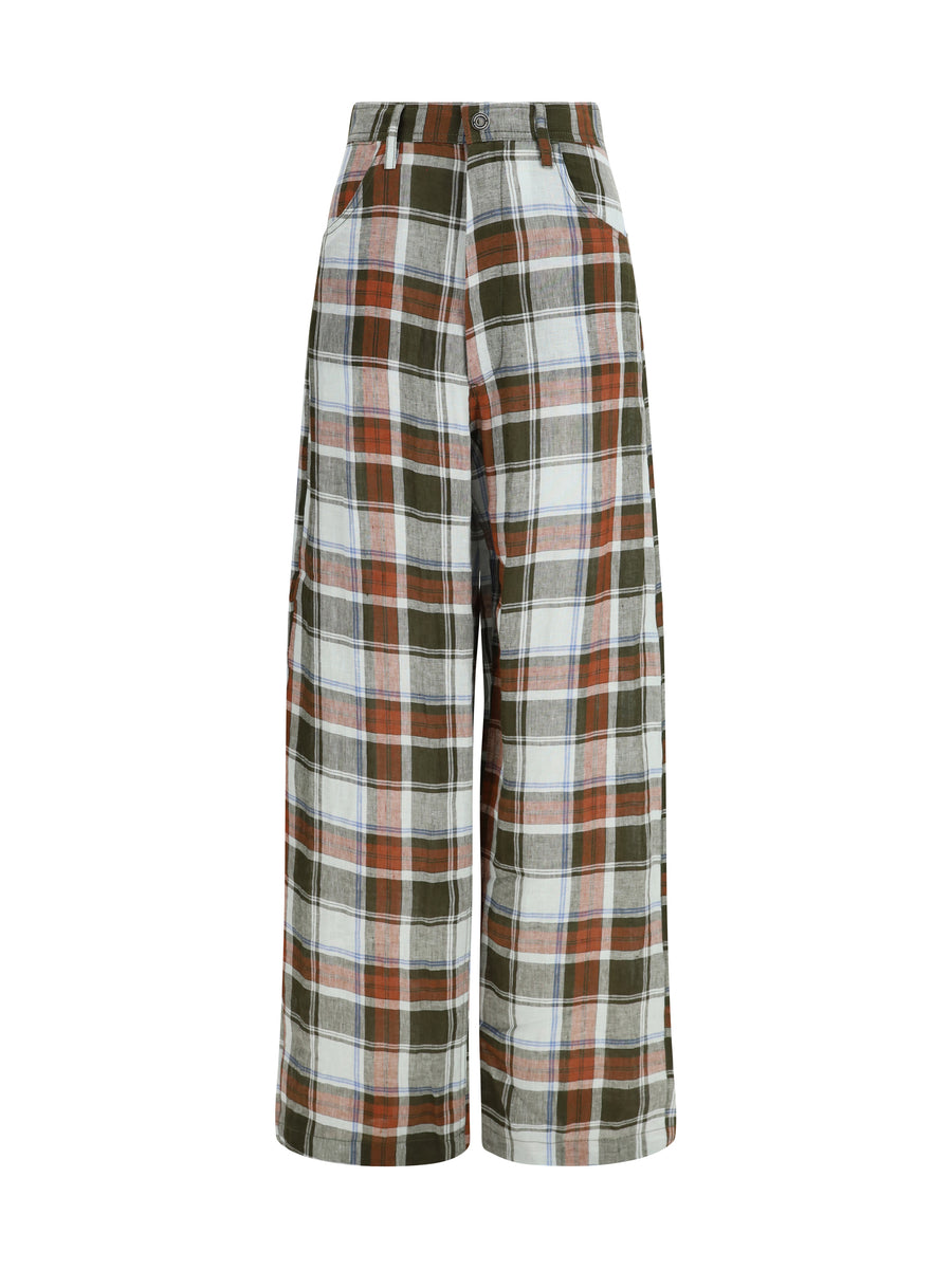 Trousers Courtney Green Linen Smoothie