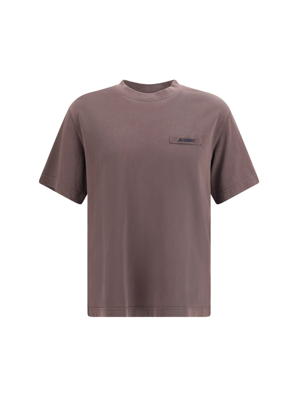 Logoed T-Shirt Brown Cotton T-shirts
