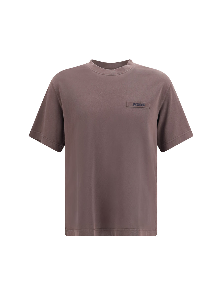 Logoed T-Shirt Brown Cotton T-shirts