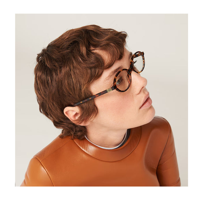 0MU 01XV Miu Regard 19P1O1 Havana Chiaro Marrone Acetate Occhiali Vista