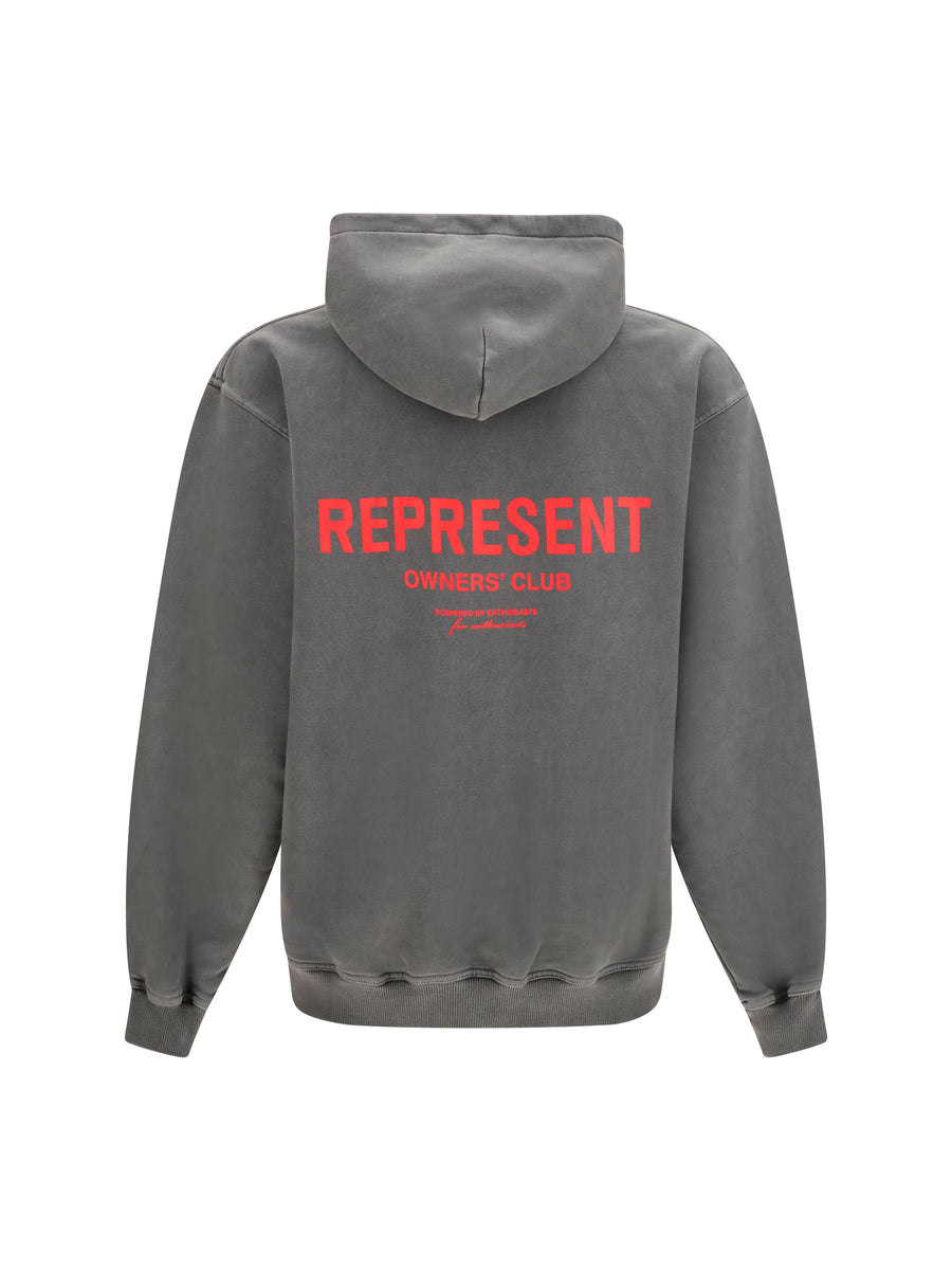 Hoodie Owners Club Washed Black Cotton Sweatshirts