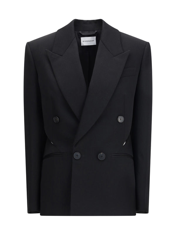 Givenchy Outer: 100% Wool; Inner: 100% Polyester blazer in black