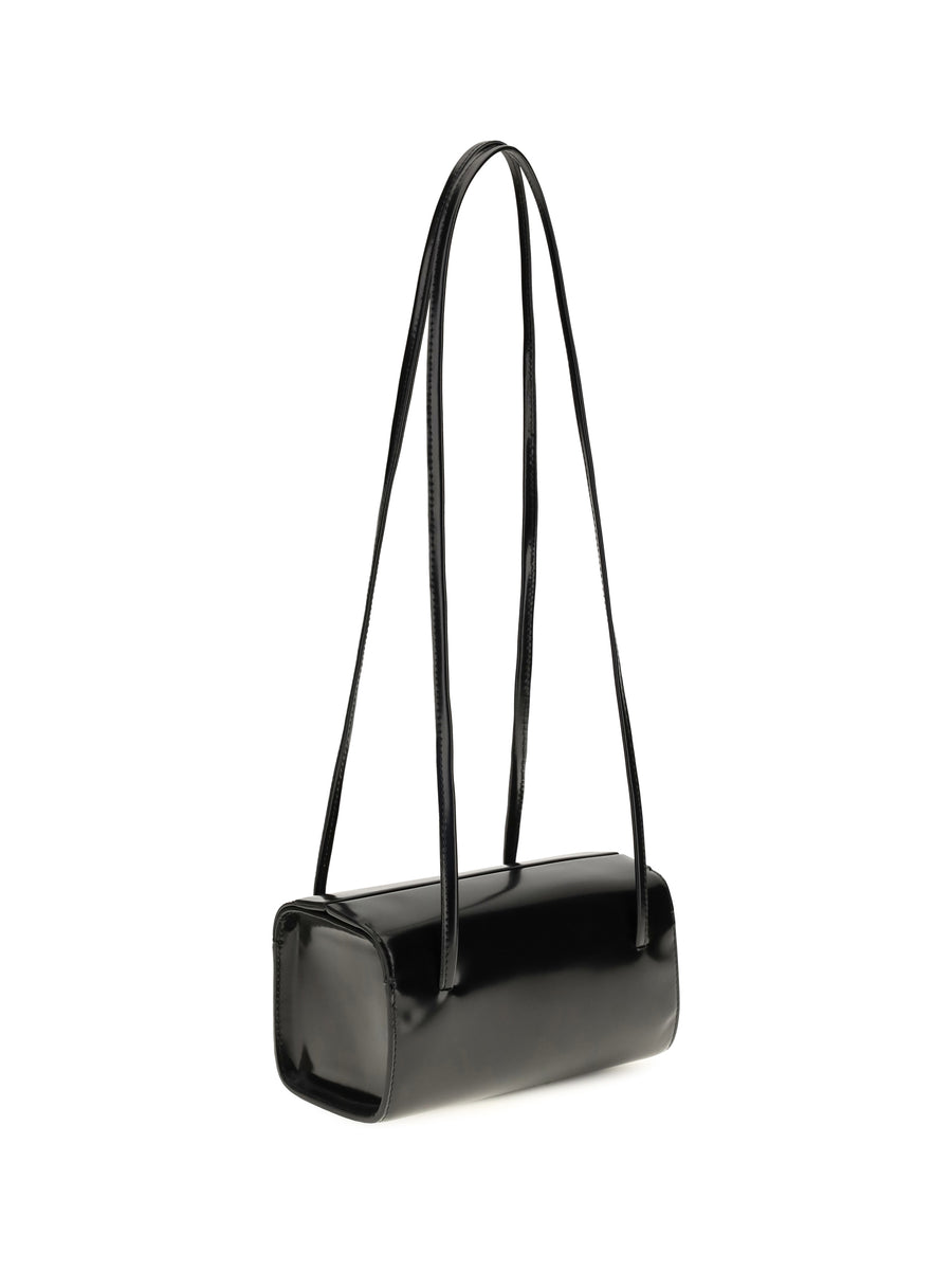 Shoulder Bag Mie Brushed Leather Black Calf