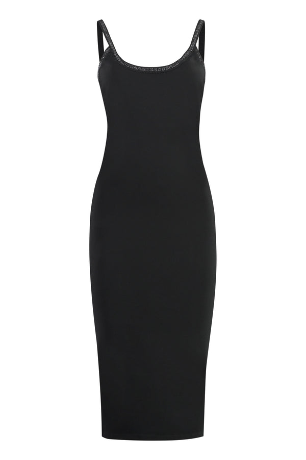 Stretch Sheath Dress Black Elastane