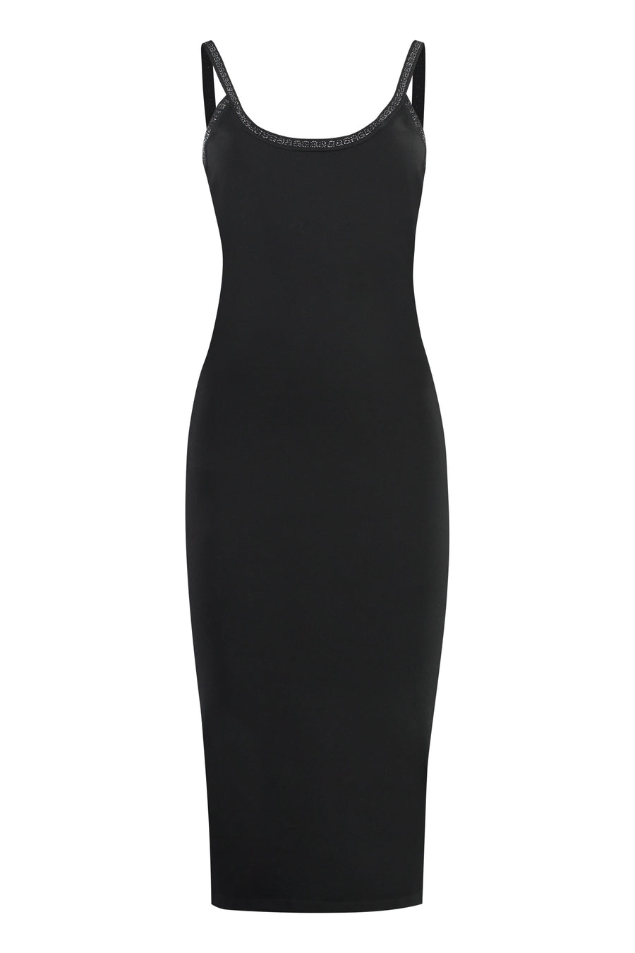 Stretch Sheath Dress Black Elastane