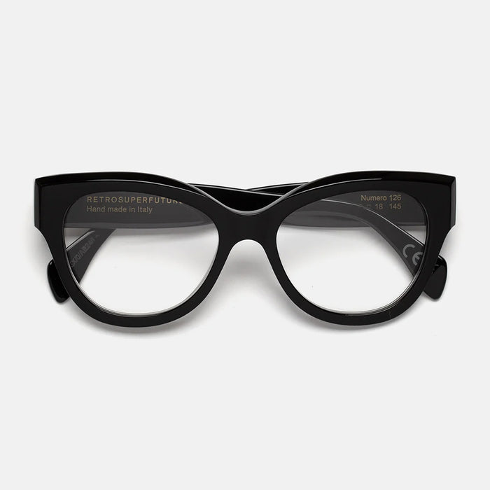 Retrosuperfuture NUMERO 126 BLACK Nero Acetate Occhiali Da Vista
