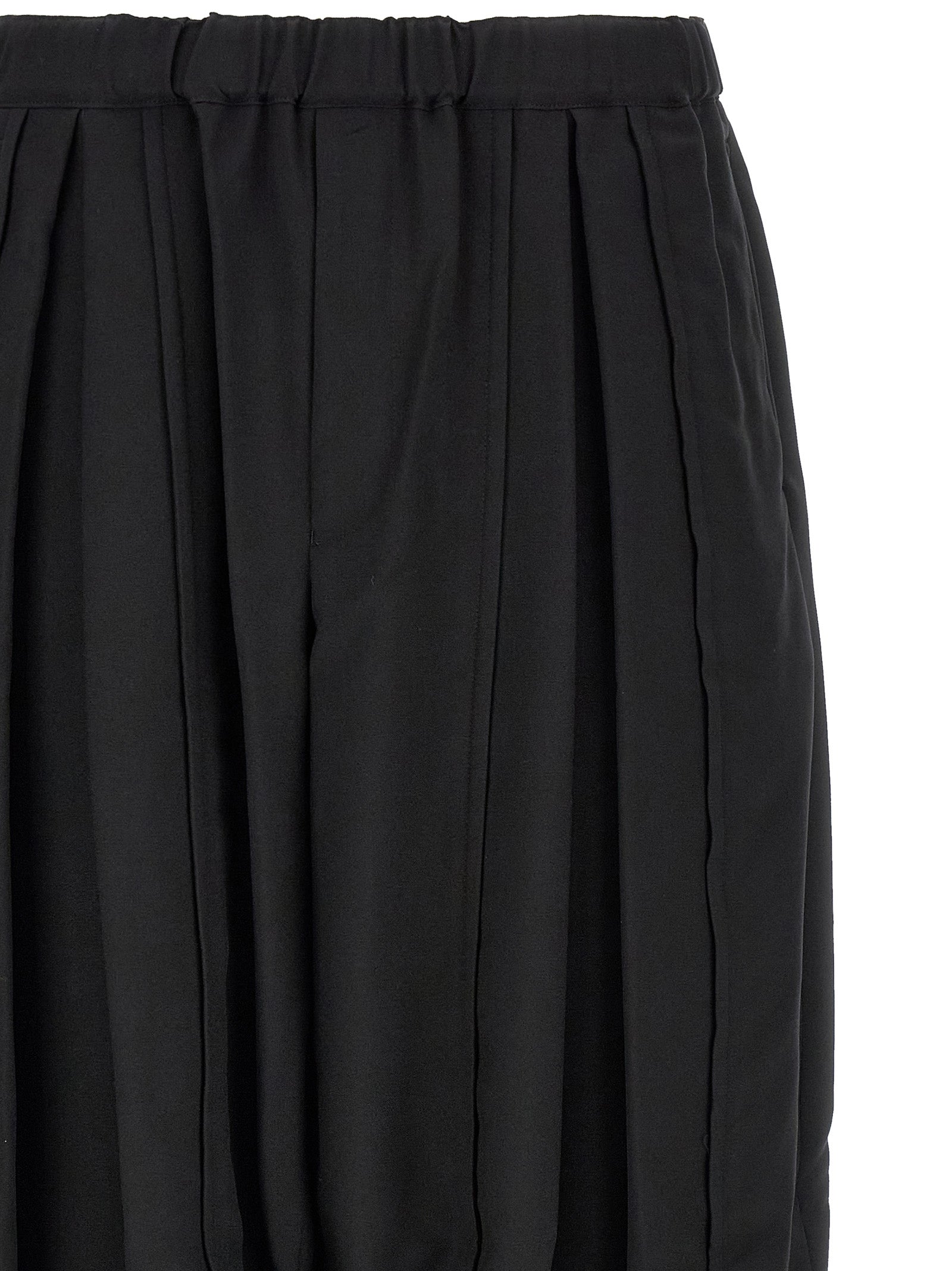 Barrel Leg Pants Black Polyester