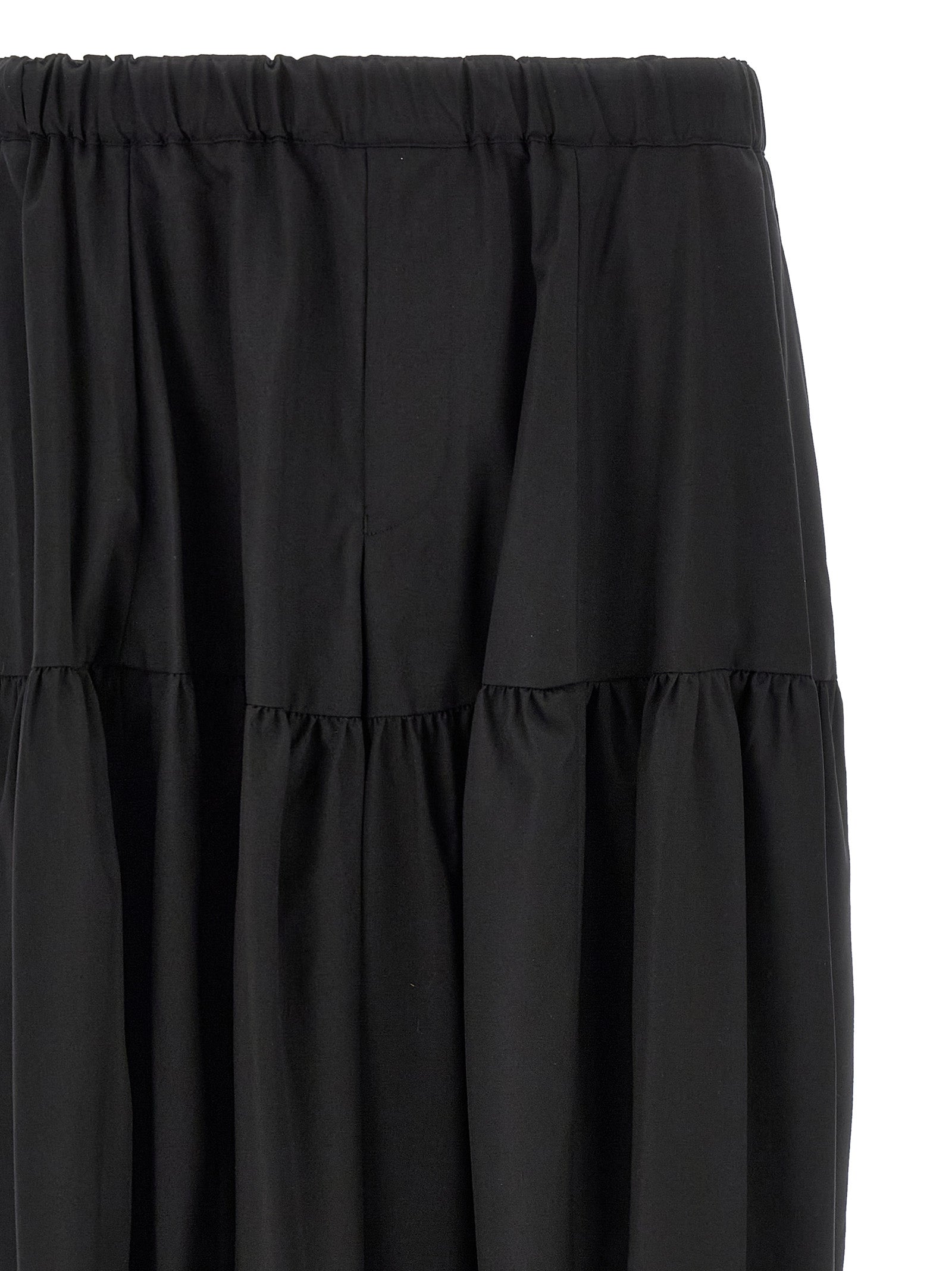 Barrel Leg Pants Black Polyester