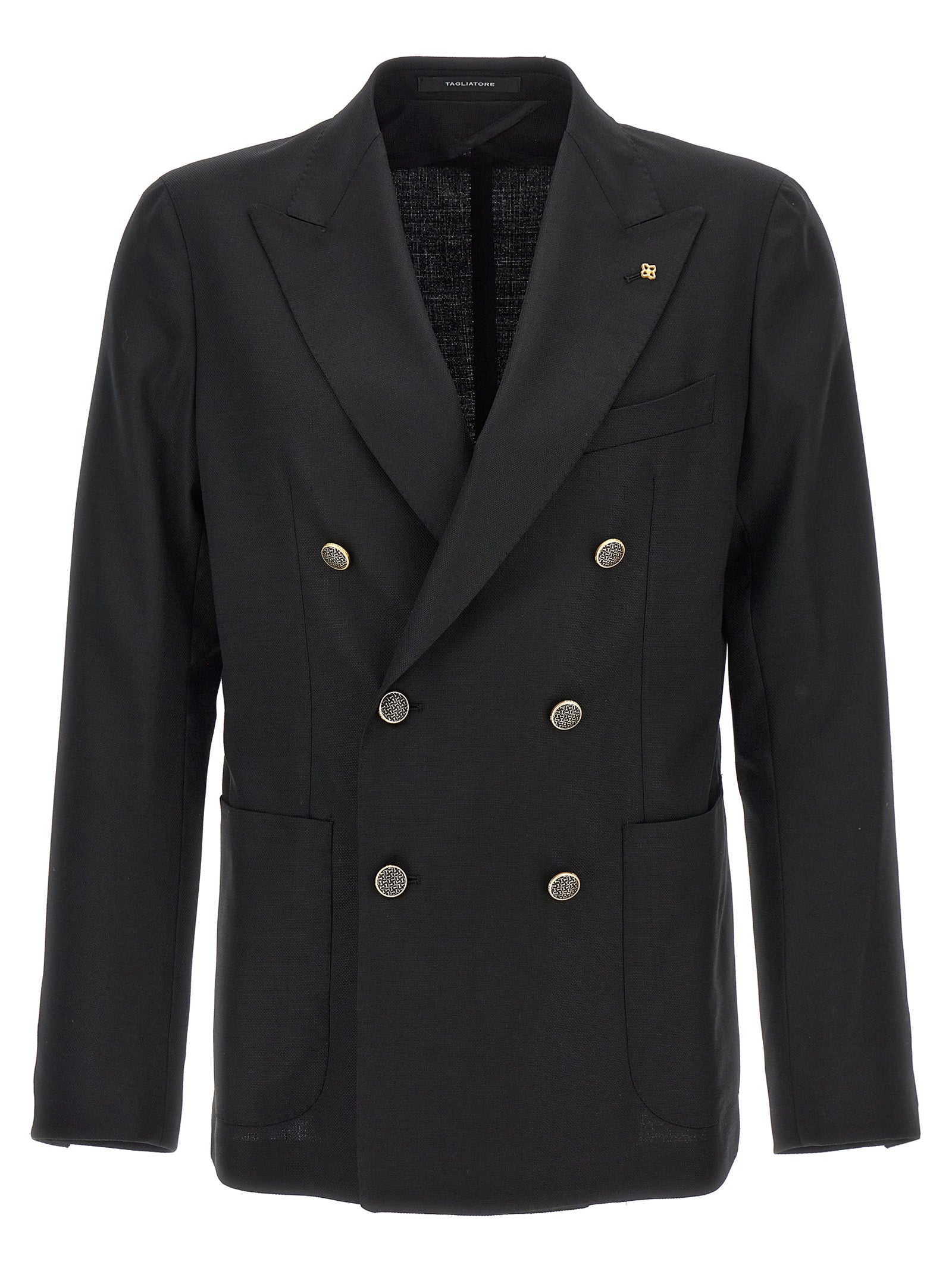 Montecarlo blazer Black Virgin Wool Elastane