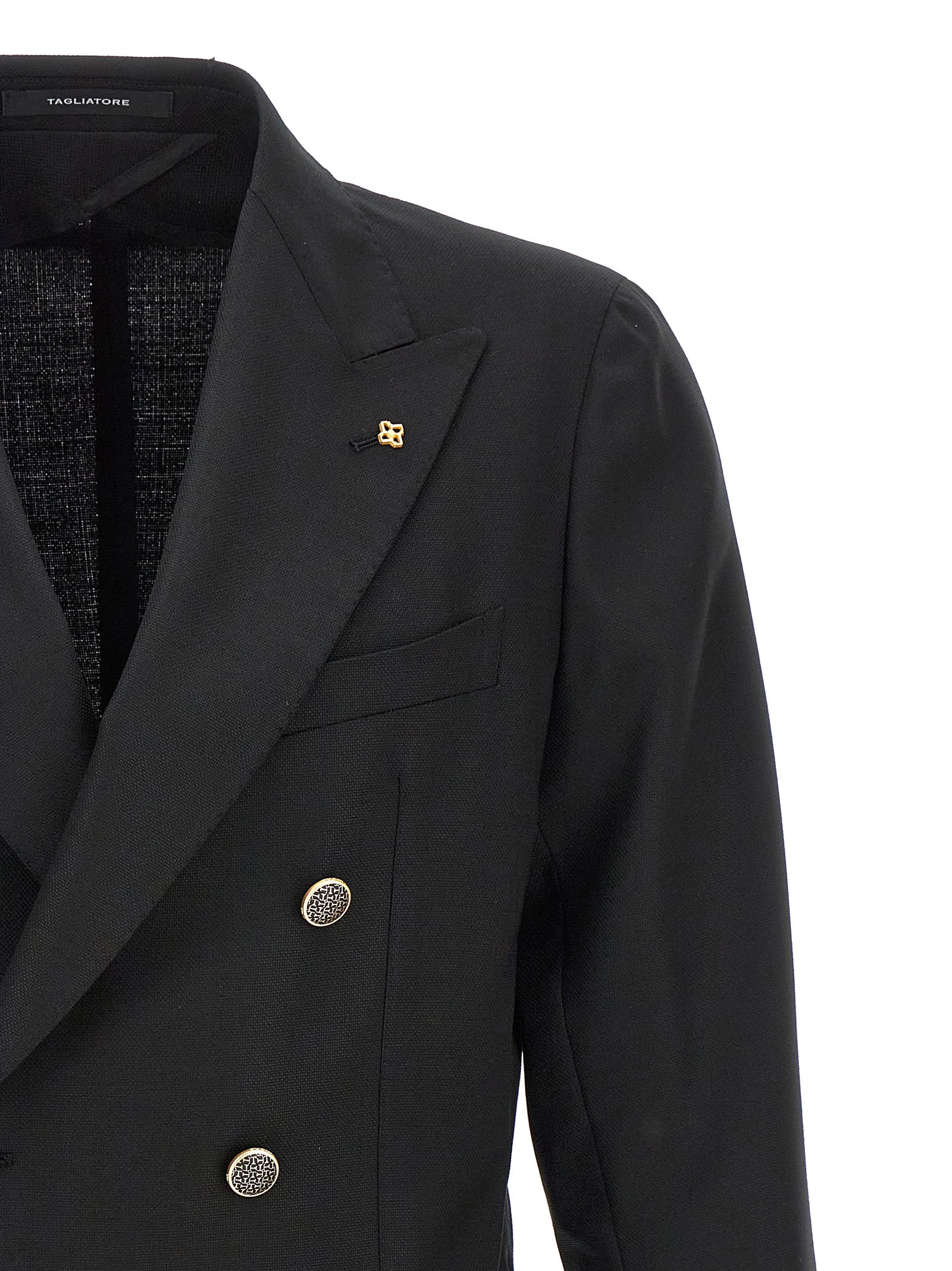 Montecarlo blazer Black Virgin Wool Elastane
