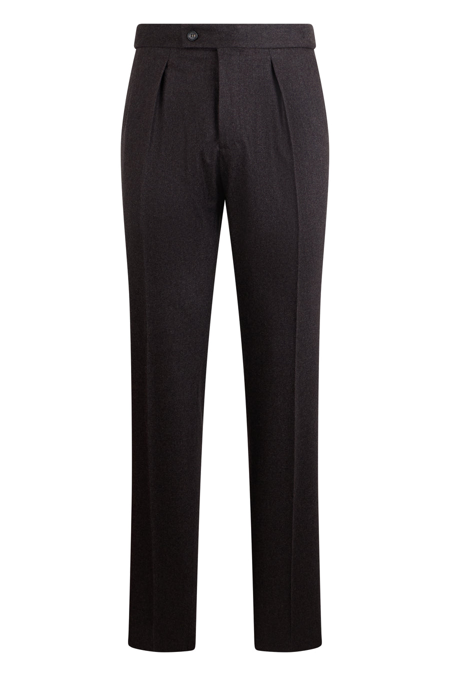 Straight Trousers Dark Brown Virgin Wool