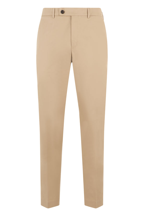 Trousers Slim-Fit Cotton Light Walnut