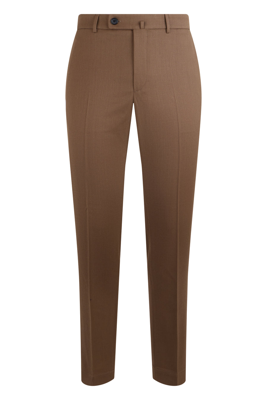 Camel Wool-Blend Chinos Polyester
