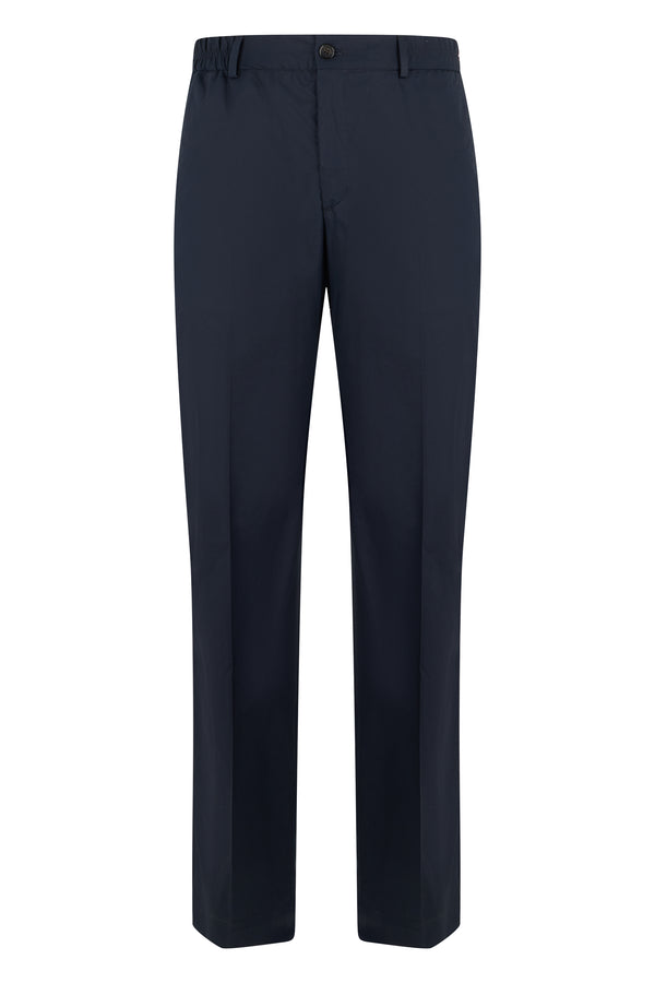 Trousers Technical Fabric Dark Blue Cotton Chinos