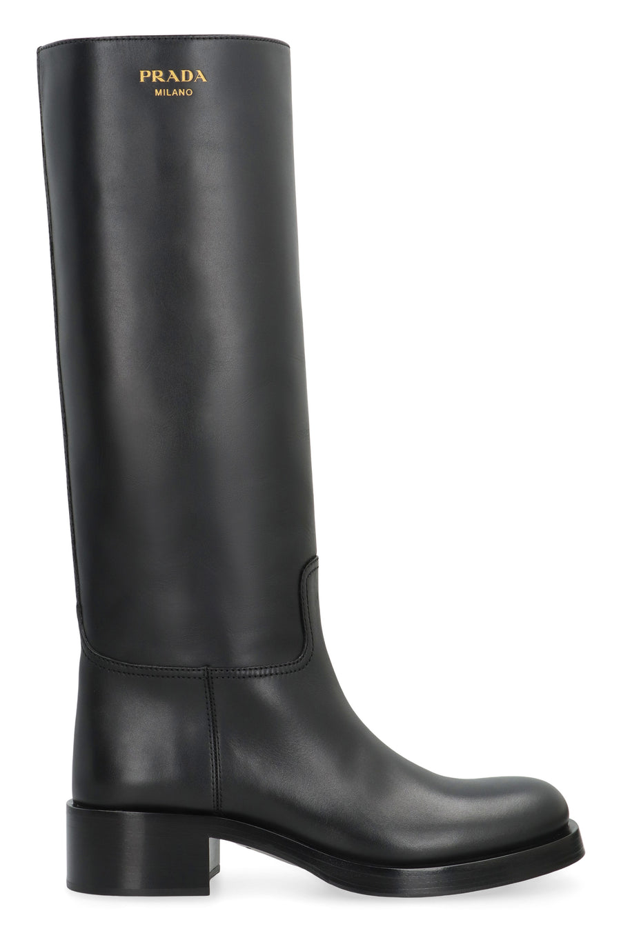 High Leather Boots Black Calf