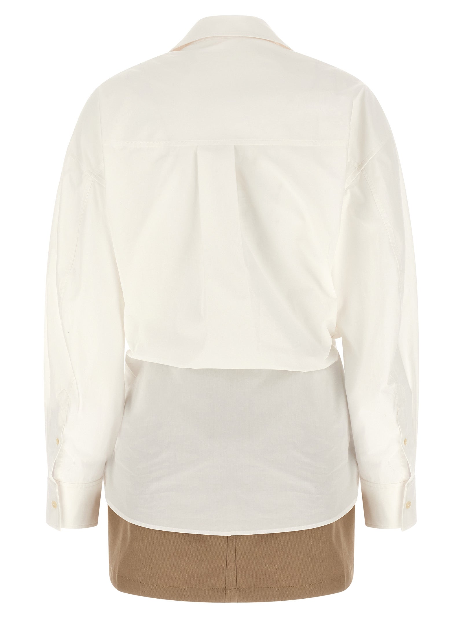 Pre-styled wrap dress White Cotton