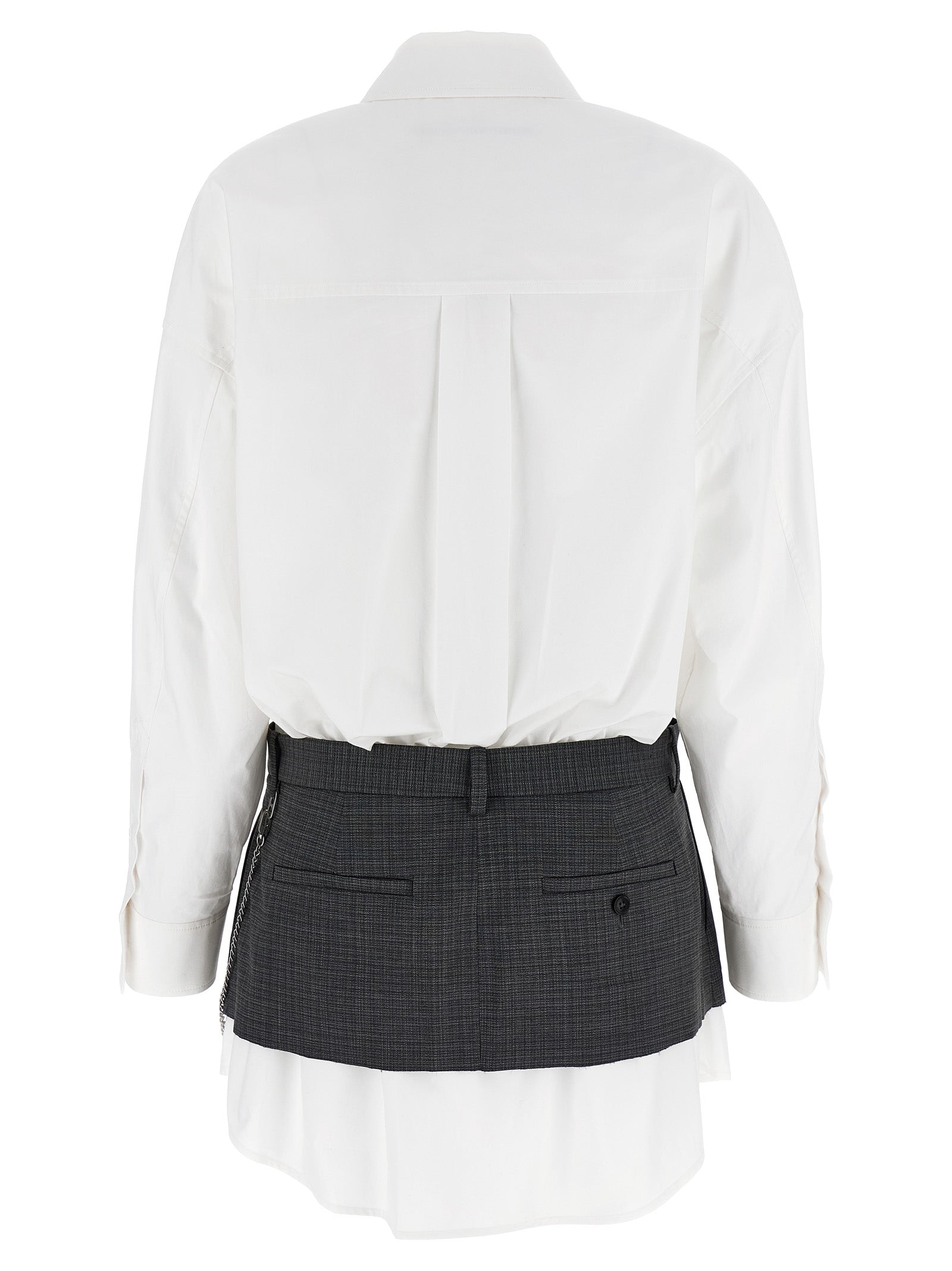 Pre-Styled Shirt Dress W Chain Multicolor Cotton