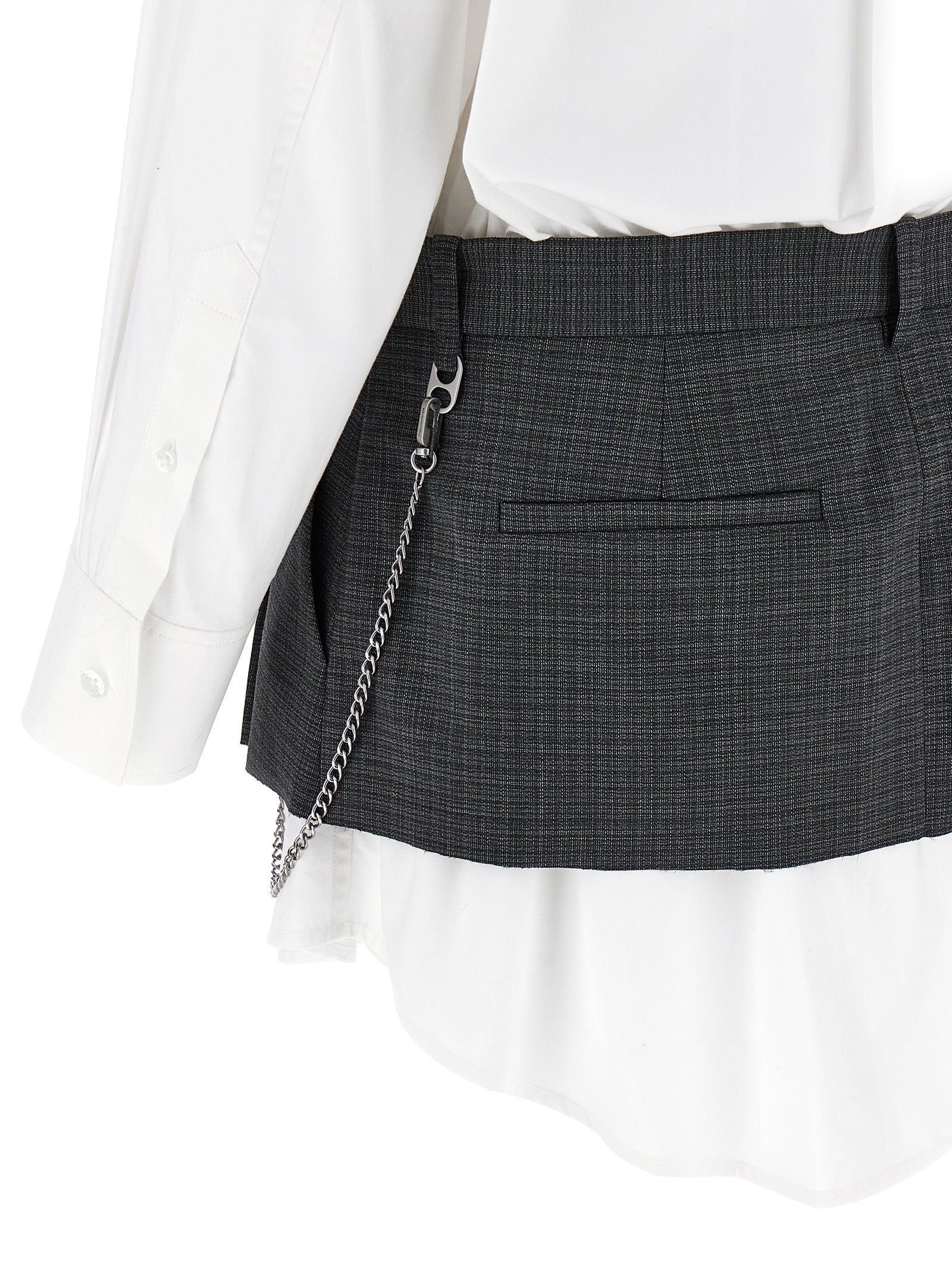Pre-Styled Shirt Dress W Chain Multicolor Cotton