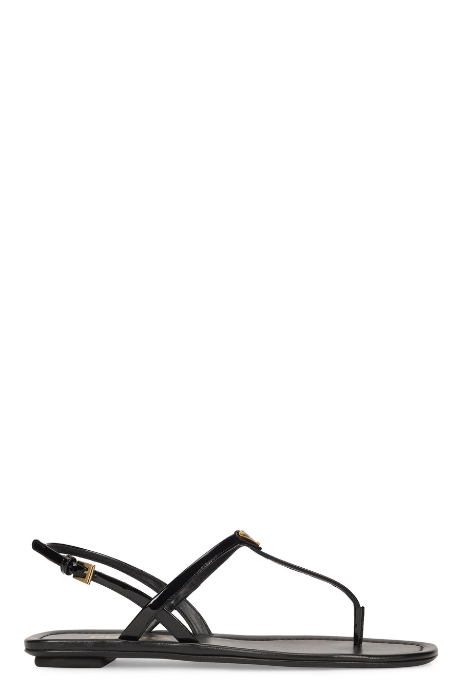 Flip-Flops Patent Leather Black Calfskin Sandal