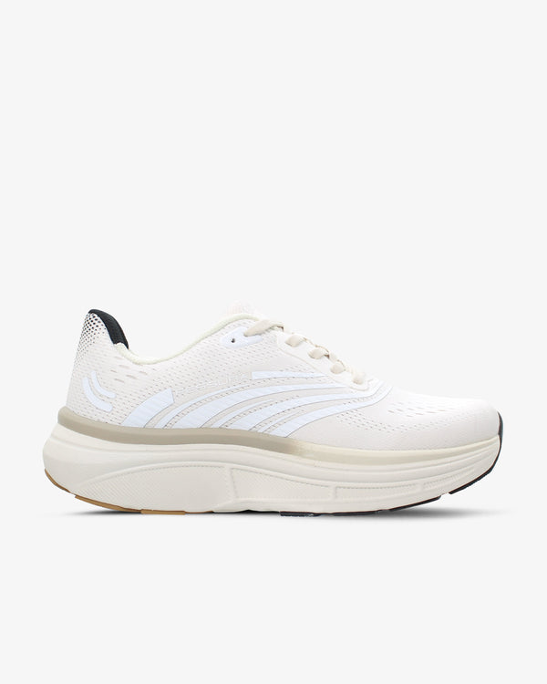 Fessura Italia Breathable jacquard upper with rubber stripe accents sneaker in white