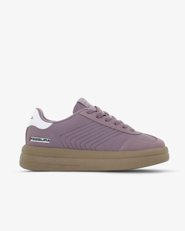 Fessura Italia Microfiber upper; cushioned sole sneaker in purple