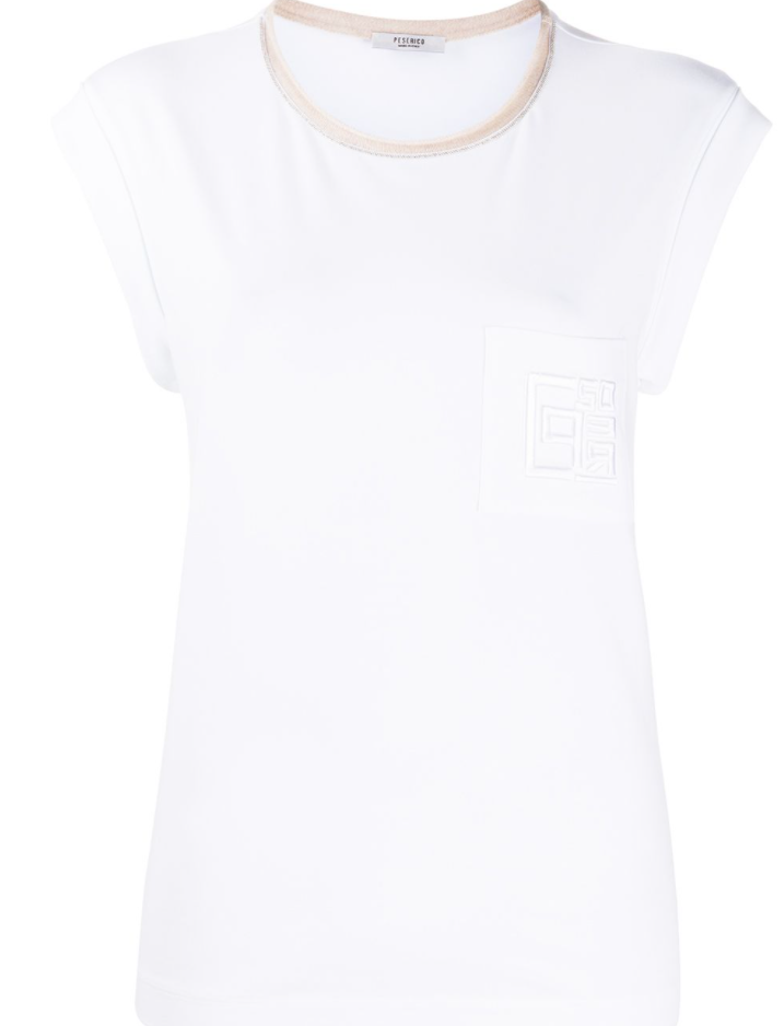 Peserico Cotton 91% t-shirt in white