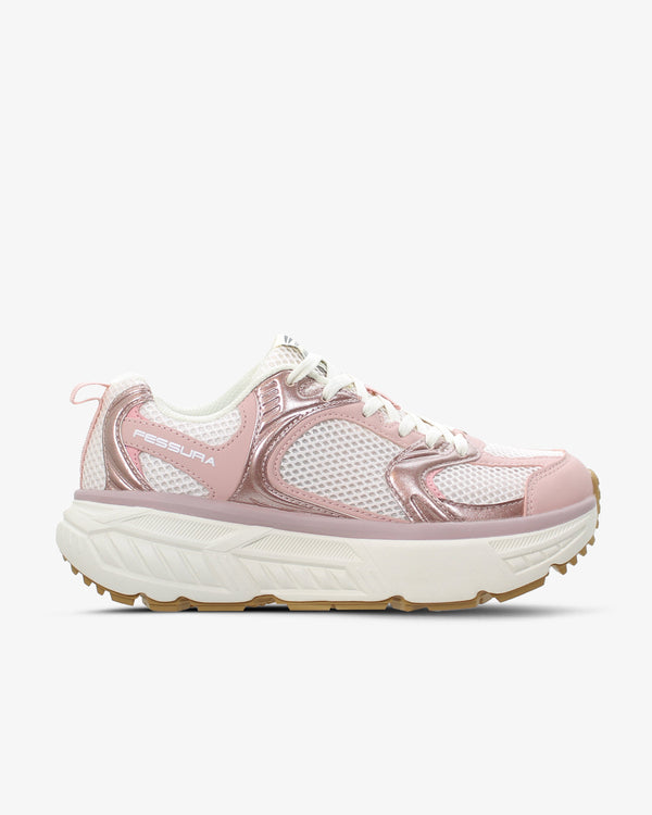 Fessura Italia Mesh and PU upper sneaker in pink