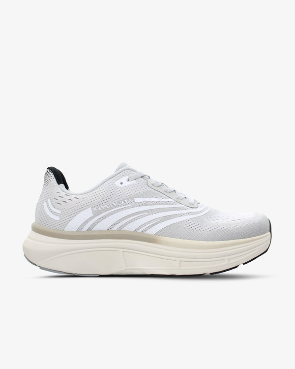 Fessura Italia Jacquard mesh upper with rubber stripe accents sneaker in gray