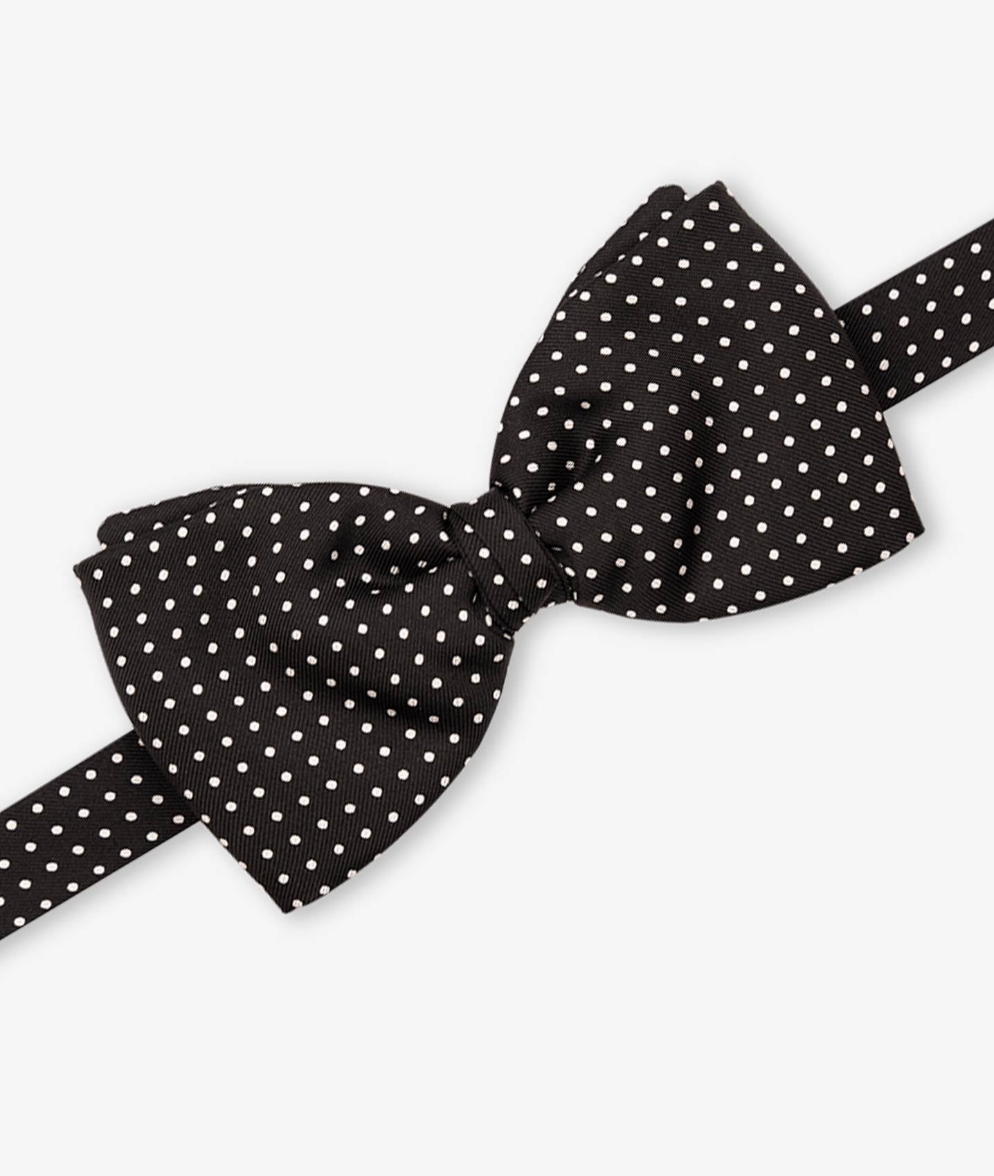 Bow Tie Pois Navy Printed
