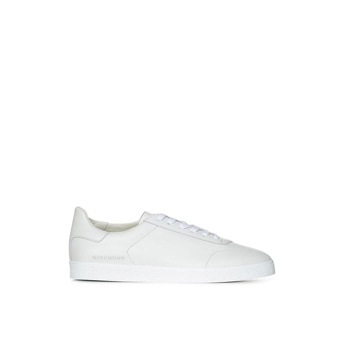 Town Leather Low Sneakers White Calf