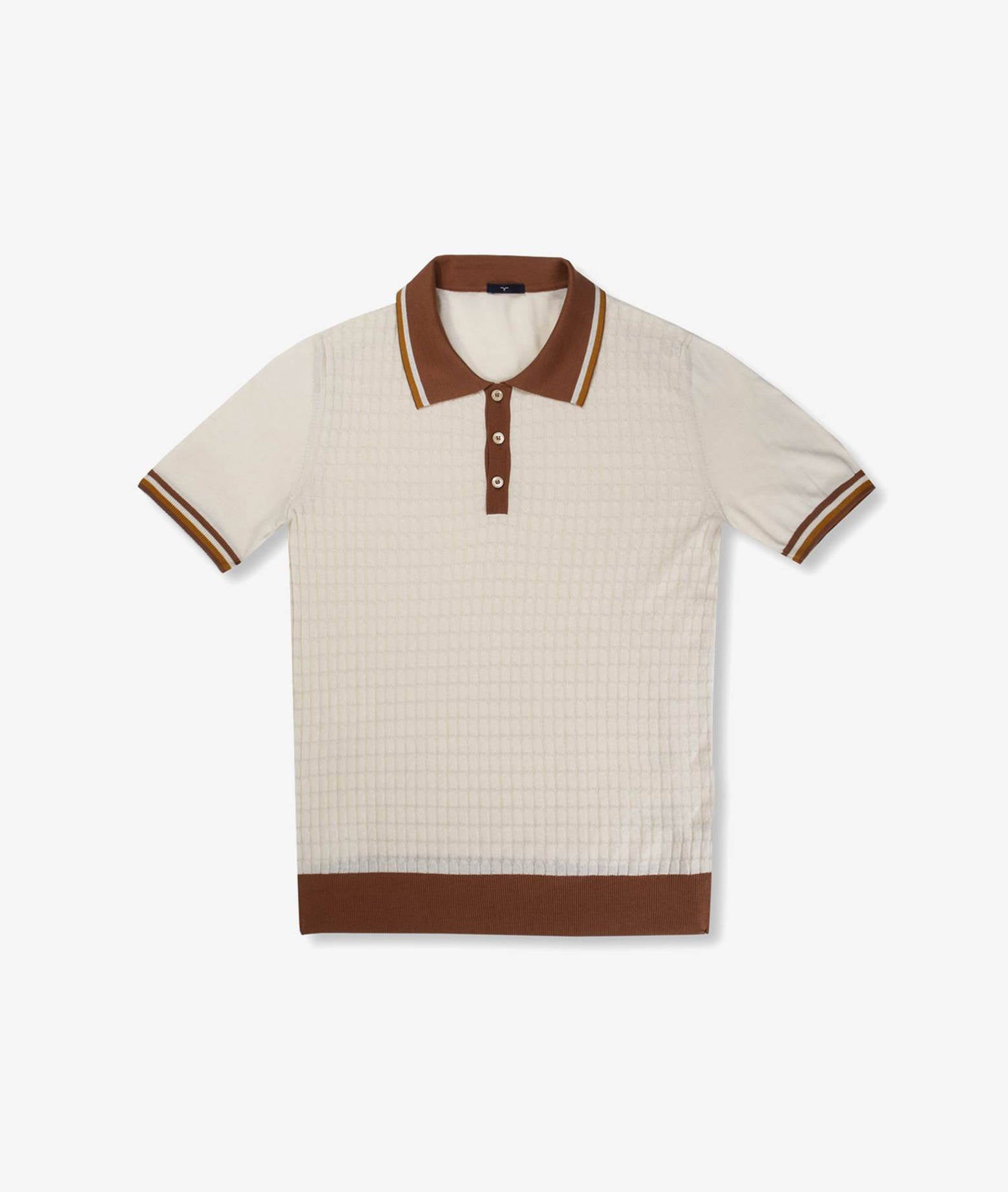 Silk Polo Positano Red Light Knitwear
